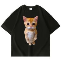 El Cato Meme Sad Crying Munchkin Kitty Meme Trendy Men T Shirt Cartoon Fashion Short Sleeve Tees 100% Cotton Cute T-Shirt