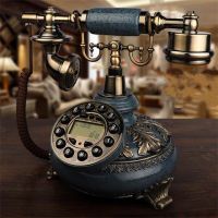 No handsfree 1 Rotary Dial Telephone Retro Old Fashioned Landline Phones With Classic Metal Bell, Touch Dial Fixed Phone For Home Office