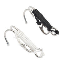 ดำน้ำ Reef Hook สแตนเลส Scuba ความปลอดภัย Double Hook Quick-Release Drift Hook 1.2M เชือกไนลอน