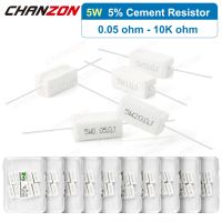 ◎ 10 Pcs 5W Cement Resistor 0.5 2 30 33 100 330 1K ohm Ceramic Wirewound Resistors SQP5W 5Watt 0.22ohm 5ohm 47ohm Fixed Resistance