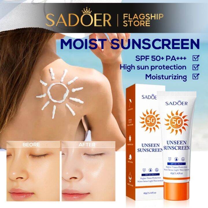 Sadoer 100% Original Fairy Skin Premium Brightening Sunscreen 50g Spf ...