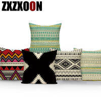 Decorative Throw Pillows Case Colorful Boho Geometric Polyester Mandala Stripe Cushion Cover for Bedroom Sofa Car Home Decor