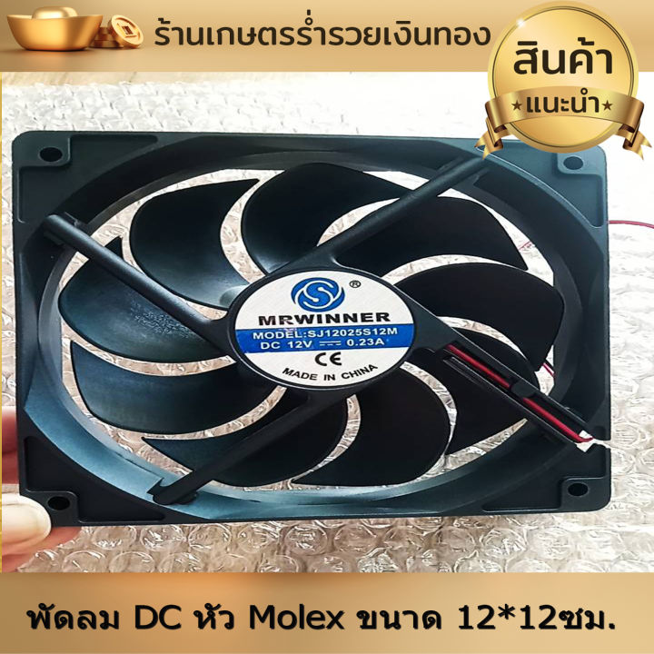 พัดลมคอม-พัดลมเคส-พัดลมระบายความร้อน-พัดลมระบายอากาศ-พัดลม-dc-หัว-molex-ขนาด-12-12เซ็นติเมตร-สำหรับ-diy-ริกบิทคอยน์หรืออื่นๆ