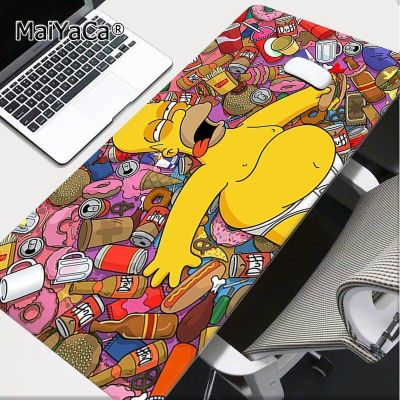 Anime Simpsons Mousepad การพิมพ์ HD คอมพิวเตอร์เกมมิ่ง Mousepad ขอบล็อคขนาดใหญ่ Mousepad XXL แป้นพิมพ์คอมพิวเตอร์ Mousepad CSGO