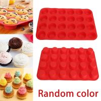 24 Cavity Muffin Cup Silicone Mold Soap Cookie Cupcake Pan Tray Mat Baking Mould