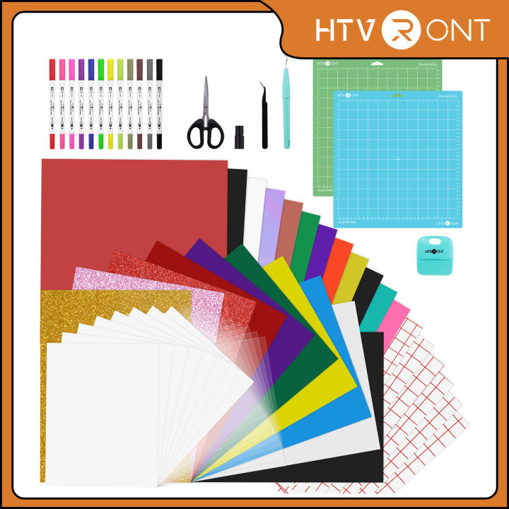 Heat Transfer Vinyl Bundle Sheets Cutting Accessory HTVRONT