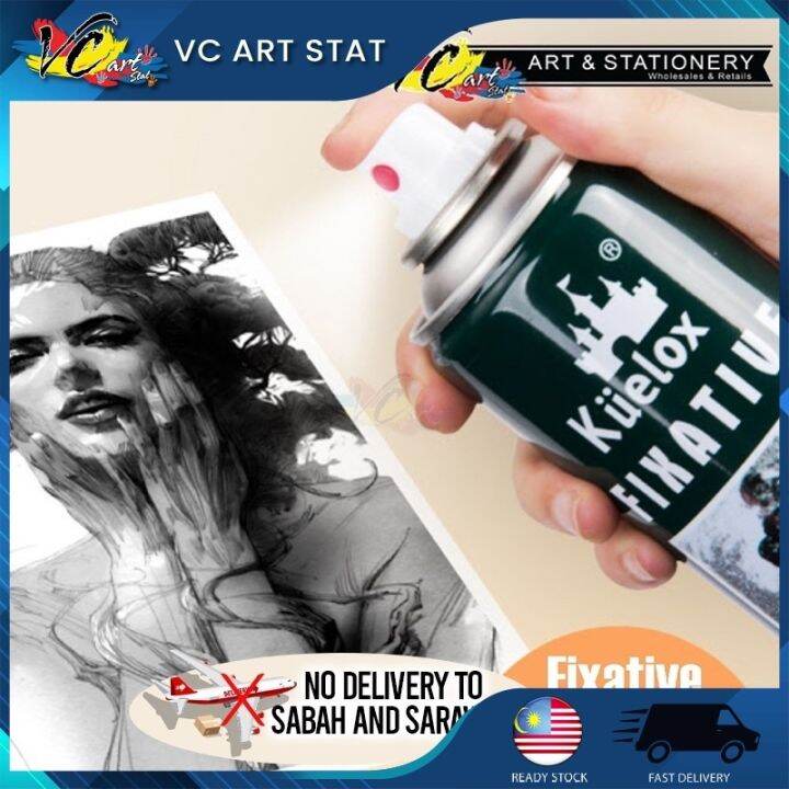 Kuelox Fixative Spray Drawing Sketching Painting Pencil Varnish Lazada