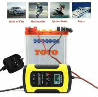 FOXSUR FBC1205D Car Battery Charger เครื่องชาร์จแบตเตอรี่อัจฉริยะ รุ่นล่าสุด V7 Pulse Repair Charger เครื่องชาร์จแบตเตอรี่ 12V เครื่องซ่อมบำรุงรักษาแบตเตอรี่ รถยนต์ รถมอเตอร์ไซค์ แบตแห้ง แบต UPS ความจุ 4Ah - 100Ah พร้อม คู่มือภาษาไทย (สีเหลือง)