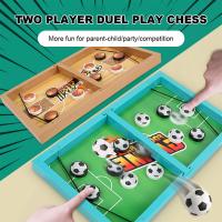 Table Battle Board Game Fast Sling Puck Game Paced Wooden Table Hockey Winner Games Interactive Chess Toys Gifts for Family