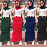 Faldas mujer Moda 2020ฤดูหนาวมุสลิม abaya เอวสูง bodycon Maxi ดินสอกระโปรงยาว jupe Longue Femme กระโปรงเสื้อผ้าสตรี