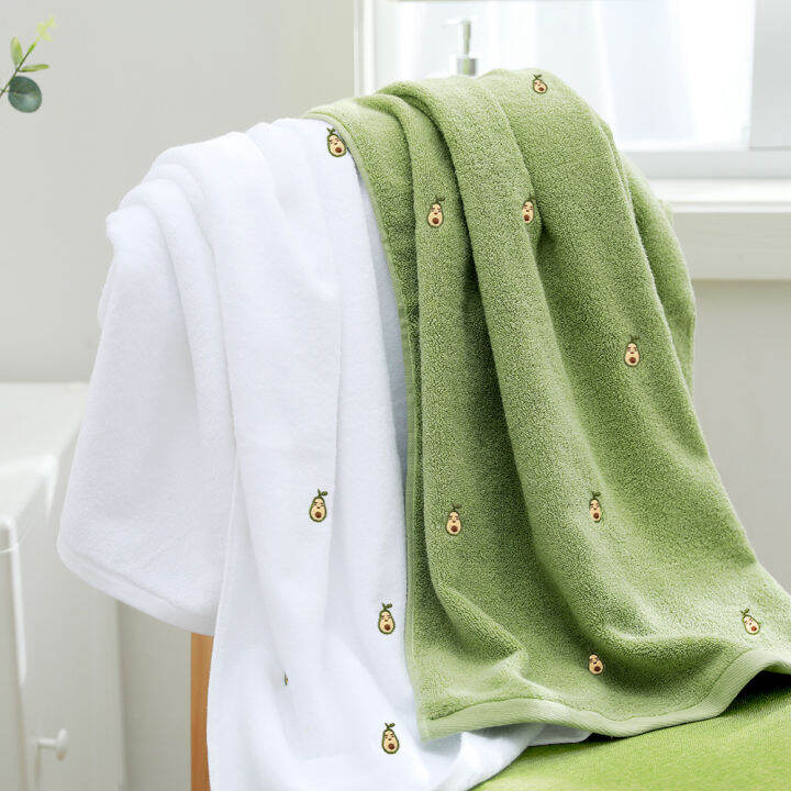 cotton-body-bath-towels-140x70-for-aldult-bathroom-shower-home-garden-kids-sauna-and-soft-thicken-face-towel-hqd-green-textiles