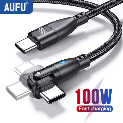 Chaunceybi 100W USB Type C To Cable 5A Fast Charging Charger Wire Cord for MacBook iPad 180 Rotate USB-C