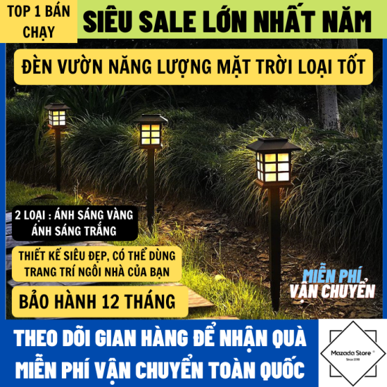 Đèn vườn năng lượng mặt trời cảm biến ánh sáng - ảnh sản phẩm 1