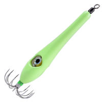 Night Fishing Squid Jigs Lure Waterproof Luminous Squid Fishing Bait 3D Simulation Eye Glowing Cuttlefish Fishing Accessories