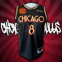 คุณภาพสูง เสื้อบาส เสื้อบาสเกตบอล NBA Chicago Bulls เสื้อทีม ชิคาโก้ บูลส์ BK0020 รุ่น City ไซส์ S-3XL