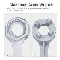 Bung Wrench, Drum Wrench Aluminum Barrel Opener Tool for 10 15 20 30 50 55 Gallon Barrels, Fits 2 and 3/4 inch Bung Caps