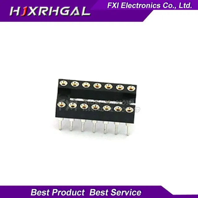 10pcs-รอบรู-14-pins-2-54mm-dip-dip14-ซ็อกเก็ต-ic-14-pin-2-54-อะแดปเตอร์ประเภทบัดกรี-ic-connector-ใหม่