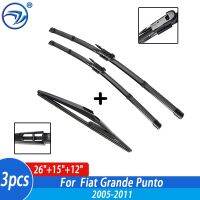 Wiper Front Rear Wiper Blades Set For Fiat Grande Punto 2005-2011 Windshield For FIAT Punto Evo 2009 10 11 12 13 26"+15"+12"