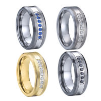 Classic stones cz diamonds wedding band couple rings for men and women 8mm LOVE Alliances tungsten carbide ring Wholesale