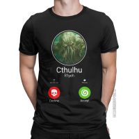 MenS Call Of Cthulhu Lovecraft T Shirt Pure Cotton Clothing Leisure Classic Short Sleeve Crewneck Tees Plus Size T-Shirt 【Size S-4XL-5XL-6XL】