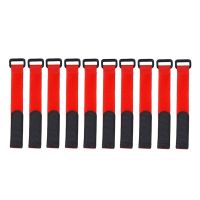 10pcs Releasable Reusable Ties Hook And Loop Fastener Double-Sided Tape Nylon Cable Ties T-type Strap Wire