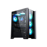 (GZS-Bk) Case (เคสคอมพิวเตอร์) SAMA พัดลม 4 ตัว (ATX , Micro-ATX , Mini-ITX) กระจกเทมเปอร์มพร้อมที่กันฝุ่น (Black)