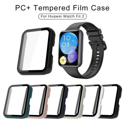 ♗ Obudowa PC szkło hartowane do zegarka Huawei Fit 2 osłona ekranu Huawei Hauwei zegarek Fit2 WatchFit2 inteligentna bransoletka akcesoria