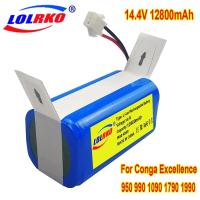 NEW Li-ion Battery 14.4V 12800mAh for Conga Excellence 990 Ecovacs Deebot N79 N79S DN622 Eufy Robovac 11 11S 12 15C 15S 35C （สต็อกสำเร็จรูป） agapi