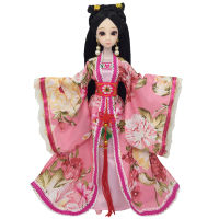 12 Movable Jointed 3D Eyes Chinese Princess Dolls Toys with Accessories Clothes Jewelry Naked Nude Girl Doll Toy For Girls