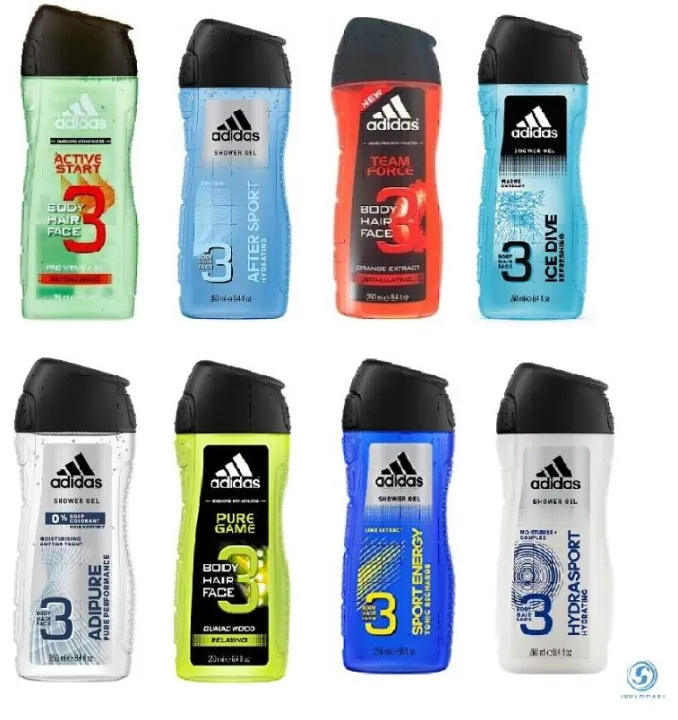 Adidas 3 in 1 Shower Gel For Hair Face 250ml |