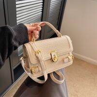 [COD] bag 2023 new trendy square spring and summer lock shoulder stone niche oblique