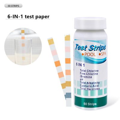 50pcs/bottle Pool Test Strips Chlorine Dip Hot Tub PH Tester Paper Testing Strips For Water Hot Tub Swimming Pool And Spa Inspection Tools