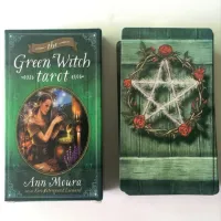 【CW】✣ﺴ  new deck oracles cards mysterious divination green witch tarot for women girls board