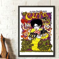 The Cure ในคอนเสิร์ตเพลงวินเทจผ้าใบโปสเตอร์ศิลปะพิมพ์ภาพฝาผนังตกแต่งบ้าน (ไร้กรอบ)