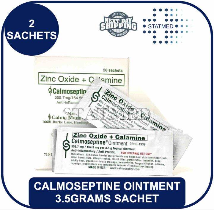 Calmoseptine Zinc Oxide + Calamine Ointment 3.5g [2 sachets] Lazada PH