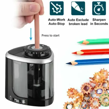 Large Electric Pencil Sharpener, USB Rechargeable Pencil Cutter for 6-12mm  Pencils Automatic Heavy Duty Mechanical Pencil Sharpener for Artists, Kids  