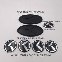 Black Carbon Fiber K Flight Logo Sticker Set Hood Trunk Wheel Cap Horn Badge For KIA 2014-2017 Forte Koup/ K3 Koup/ Cerato Koup