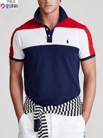 Golf Gear American Paul short-sleeved Polo shirt mens striped T-shirt pique cotton half-sleeved business top sweat-absorbent and breathable summer trend