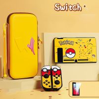 【cw】 Kawaii Anime Pickchu Storage with Tempered Film Ns Game Console Oled Anti Protection ！