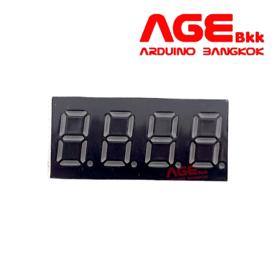 7 segment 0.36" Common Cathode RED Clock ลบร่วม 4 หลัก