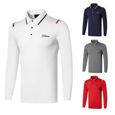 Le Coq SOUTHCAPE G4 Titleist PXG1 Odyssey Malbon Amazingcre◘♣  Golf mens long-sleeved clothing breathable comfortable quick-drying casual t-shirt jersey sports polo shirt top