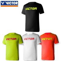 Victor ชุดกีฬาแบดมินตัน Victory เสื้อผ้าพ่อแม่ลูก80066 Victor ดูดซับเหงื่อแห้งเร็วเสื้อยืดเสื้อเชิ้ตทางวัฒนธรรมคอกลม