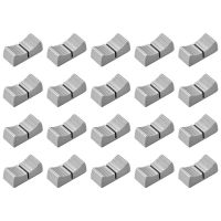 20Pcs 24mmx11mmx10mm Console Mixer Slider Fader Knobs Replacement for Potentiometer Gray Knob Black Mark