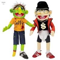 Buancody Jeffarn ตุ๊กตามือทอล์คโชว์ Muppet ขยับปากได้ Jeffy เพื่อนๆ Boneka Jari Tangan การ์ตูนตลกของเล่นในงานปาร์ตี้