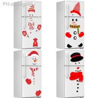 Christmas Theme Fridge Magnets Santa Claus Microwave Oven Dishwasher Door Cover Outdoor Wall Sticker Christmas Party Decoration