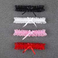 Stocking Girls Fashion Cosplay Bridal Wedding Loop Bowknot Belt Garters Floral Lace Lingerie Sexy Ring Leg Bow Women