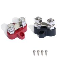 【Worth-Buy】 Lucky Hub 2Pcs 1/4 "Bus Bar Terminal Blocks Heavy Duty Dual M6บวกและลบ Distribution Stud สำหรับรถบรรทุก RV เรือ