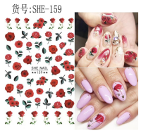 Nail Sticker ผีเสื้อ ดอกไม้ แบบยาว สติกเกอร์ติดเล็บ สติกเกอร์เล็บ เปลี่ยนได้บ่อย หน้าเล็บไม่เสีย ติดเล็บ น่ารัก เล็บ DIY