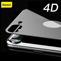 【 AN boutique 】  Baseus 4D กลับฟิล์มกระจกนิรภัยสำหรับ iPhone 7 8อัลตร้าบางป้องกันหน้าจอแบบเต็มกระจกนิรภัยสำหรับ iPhone 7 8บวกกลับฟิล์ม