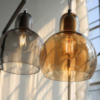 Modern Nordic Cord Pendant Lights Clear Glass Lampshade Celling Lights with E27 Retro Edison Bulb Indoor Lighting Home Decor